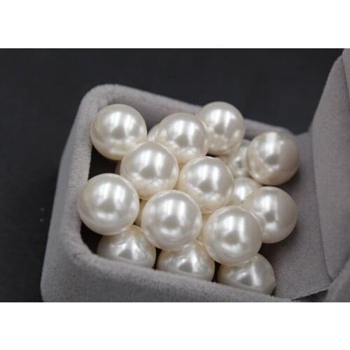 Hot 100pcs Round Half Hole Pearl Imitation Plastic Pearl Beads Diy Making Bracelet Necklace Earrings Fashion Jewelry Accessories