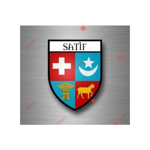 Interesting Sticker Decal Souvenir Car Coat Arms Shield City Travel Algeria Car Decal Decoration Laptop