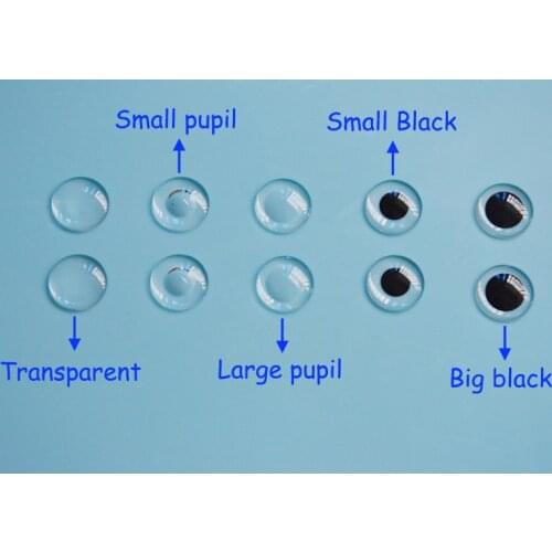 Doll eye chip suitable for Blythe doll 14mm transparent size pupil size black pupil DIY doll eye patch / pupil