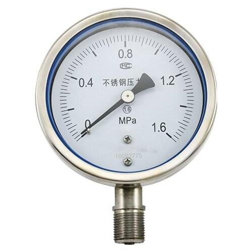 The All Stainless Steel Material 60mm Diameter 0~60Mpa Pressure Range Low Pressure Gauge
