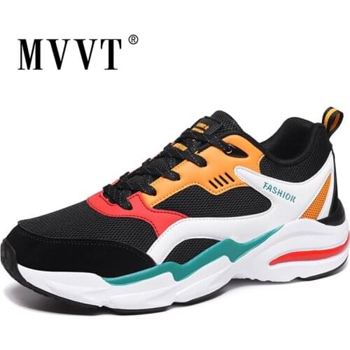 Mesh+ PU Patchwork Running Shoes For Men Sneakers Breathable Mesh Sport Shoes Walking Shoes