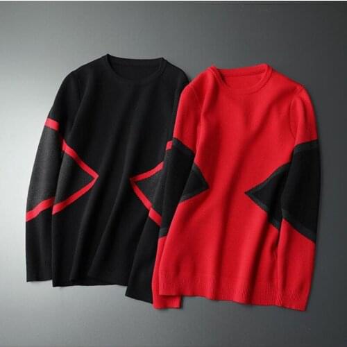 Mens woolen sweaters, round neck sweaters, long-sleeved sweaters, youth bottoming shirts, thickened warmth, autumn and winter t