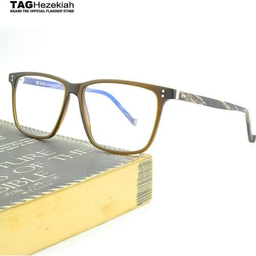 2019 glasses frame Retro TAG Hezekiah brand Big box eye glasses frame eyewear glasses computer anti radiation myopia glasses