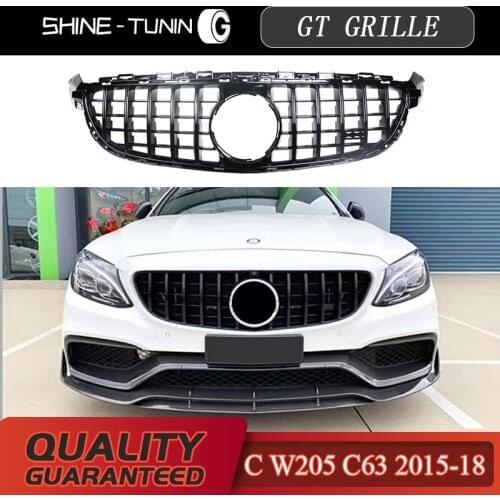 Suitable for New C class W205 C63 GT R GTR grill for c200 c300 2015-18 sports edition grille without emblem