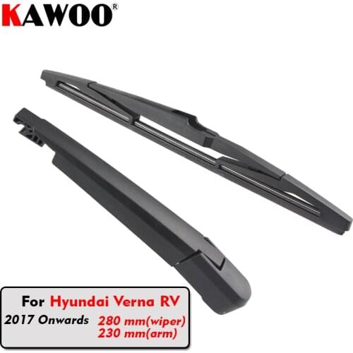 KAWOO Car Rear Wiper Blades Back Window Wipers Arm For Hyundai Verna RV Hatchback (2017 Onwards) 280mm Auto Windscreen Blade