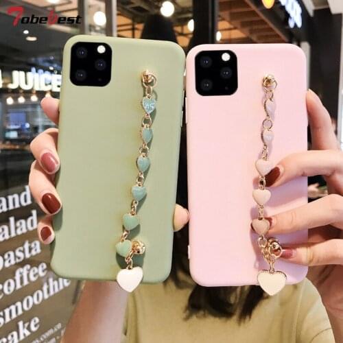 3D Pink Gemstone Bracelet Silicone Case For iphone 12 11 Pro XS Max XR X 8 7 6S 6 Plus SE 5 5S Cases Soft TPU Candy Color Cover