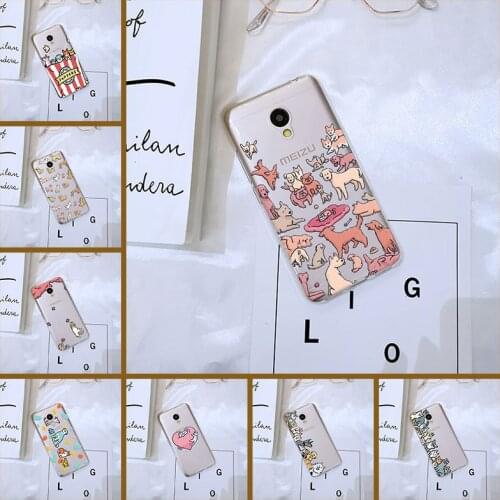 TPU Back Cover For Meizu M2 M3 M5 M6 Note Cute Dog Cat Puppy Soft Phone Case Silicone For Meizu M2 M3 M3S M5 M5C M5S M6 M6S M6T