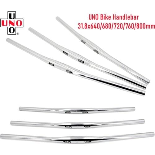 UNO Aluminum Alloy Bike Handlebar 31.8x640/680/720/760/800mm Cycling Handlebar Flat Handle Bend Handlebar Bycicle Accessories