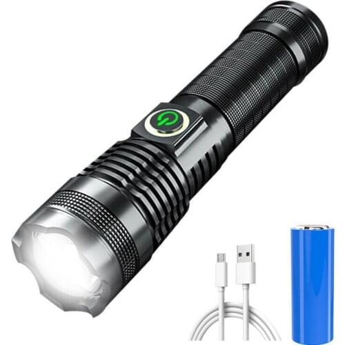 High-power P70 Flashlight Usb Charging Stretch Zoom Shock Resistant Waterproof Lamp Ultra Bright Lantern Camping