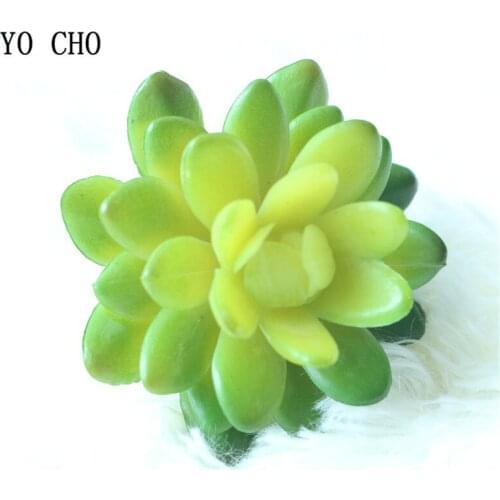 YO CHO 1PC Artificial Succulent Grass Plant DIY Fake Landscape Land Lotus Rare Plants Flower Home Garden Bar Office Decoration