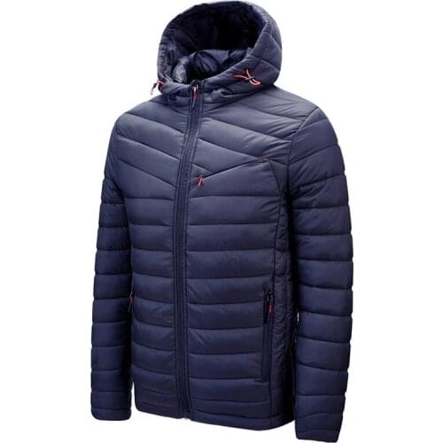 Winter Jacket Men Parka Jacket Casual Solid Color Jacket Men Hooded Parka Coat Jacket Thick Warm Men Jacket