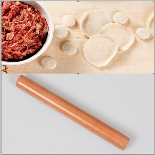 1 Pcs Wooden Rolling Pin Non-Stick Kitchen DIY Rolling Pin Wooden Baking Tool Pizza Restaurant Fondant Cake Dough Wood Roller