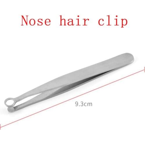 1Pcs Nose Hair Clip Round Nose Hair Clip Stainless Steel Nose Hair Trimmer Tweezers Shape Nose Hair Trimming Multifunctional
