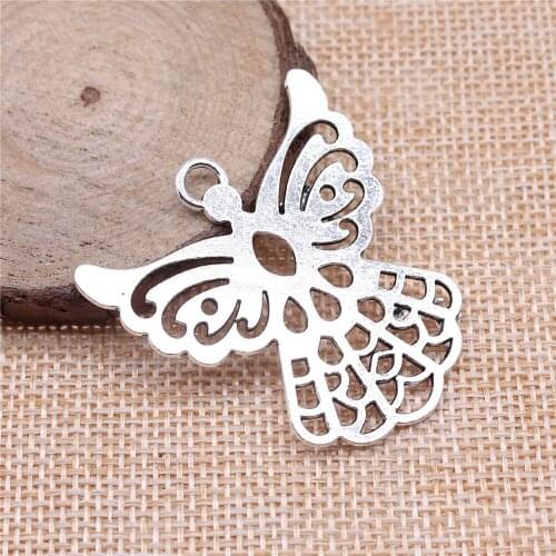 10pcs 41x39mm antique silver Angel guardian angel elf charms diy retro jewelry fit Earring keychain hair card pendant