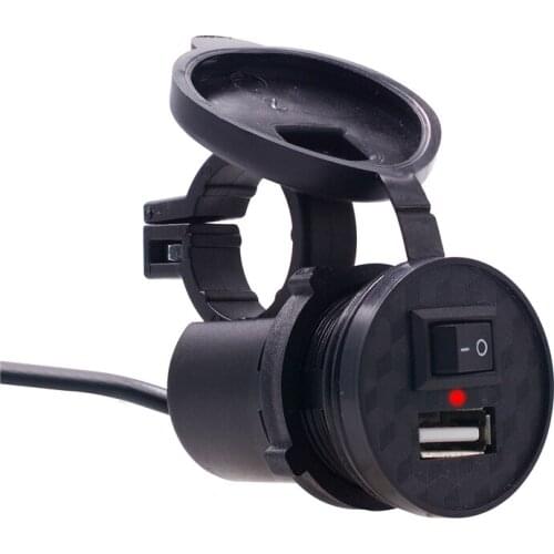 12V Motorcycle Electronics Relay Connect Charger Waterproof USB Charger Motorbike Motorcycle Car Phone Power Socket Adapter