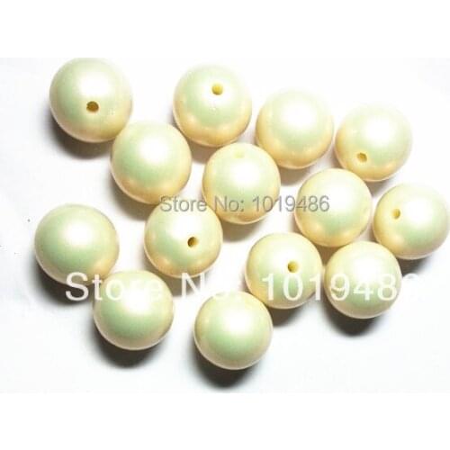 20mm 110pcs/lot 2014 Newest White color Chunky Acrylic Pearl Stardust with Rainbow Beads for Chunky Necklace Jewelry