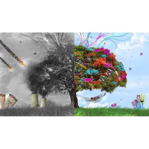 Full Round drill 5D DIY Diamond embroidery Landscape Life of Tree Diamond Painting Cross Stitch Rhinestone Mosaic decoration