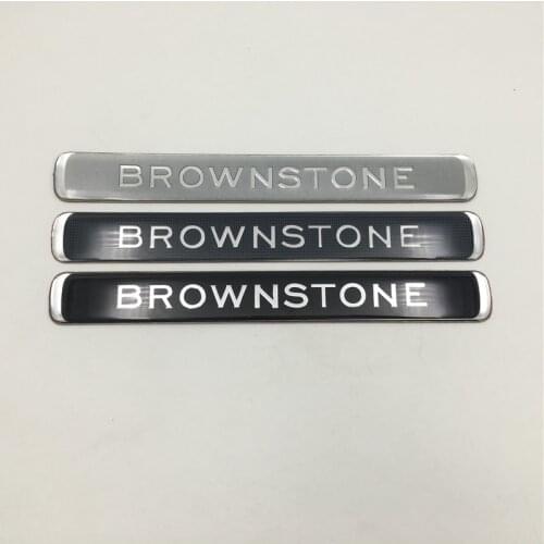 For Toyota Land Cruiser Brownstone Emblem Side Fender Door Nameplate Auto Sticker Brown Stone