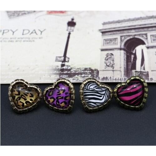 Free Shipping New Design channel setting colorful heart-shaped Girlfriends Gifts earrings stud