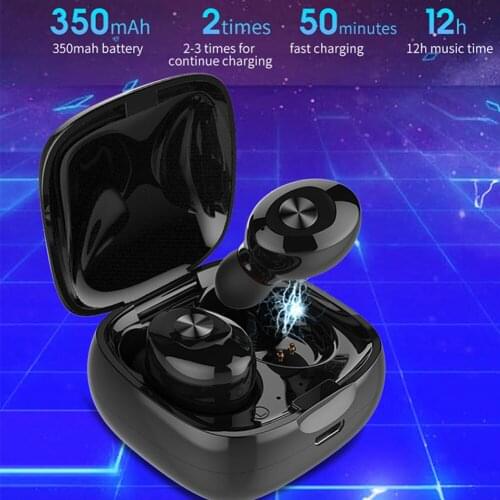Bluetooth Earphone Wireless Headphone Waterproof Sport Earpiece Mini Headset In Ear Stereo Sound Earbuds with Charge Box