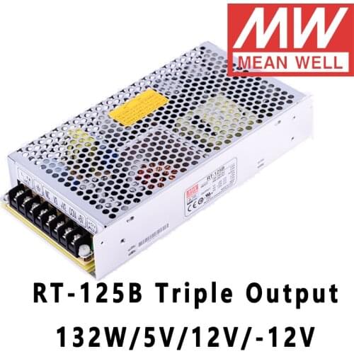 Mean Well RT-125B 5V/12V/-12V AC/DC 132W Triple Output Switching Power Supply meanwell online store