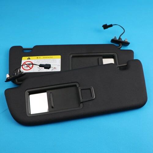 Pair Black Front Sun Visor Panel With Makeup Mirror For AUDI A6 C8 Q8 2019+ 8K0857551 4K0857552