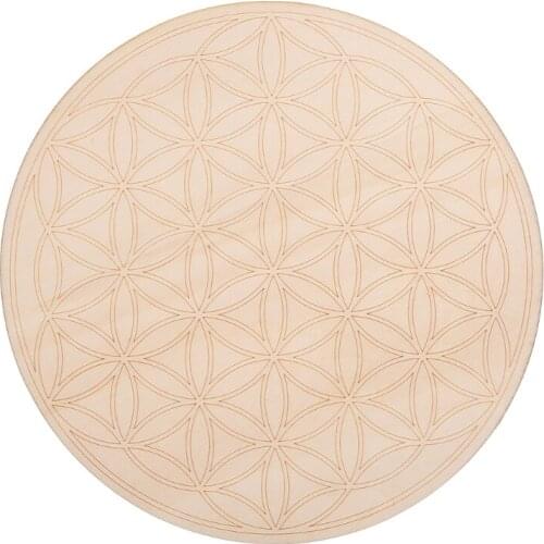 Wood Energy Seven Chakras Astrology Decoration Placemat Coaster Healing Meditation Board Ornaments Tableware H3CF