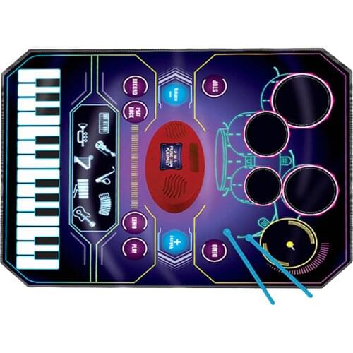 Electronic Piano Drum Mat Portable Kids Mini Music Dance Pad Foldable Touch Instrument Blanket With Piano And Drum Excellently
