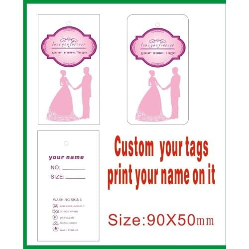 Custom 500PCS clothes tags wedding tags ,print your logo on tags 300gsm Paper