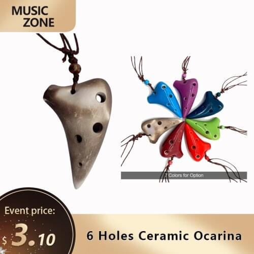 6 Holes Ceramic Ocarina Alto C Submarine Style Musical Instrument with Lanyard Music Score For Music Lover and Beginner
