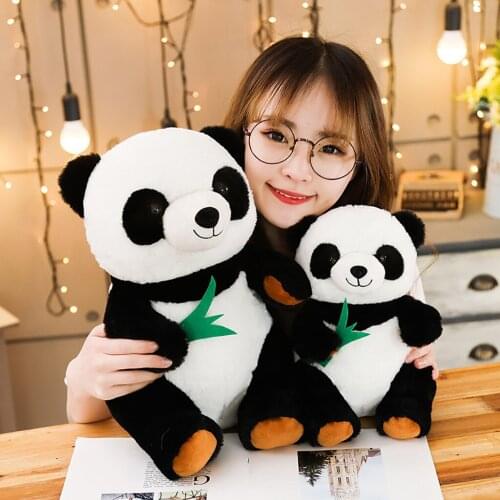 New Plush Toy Cartoon Panda Accompany Sleeping Stuffed Animal Best Soft Toys 25cm Kawaii Decorative Ornaments Детские Игрушки