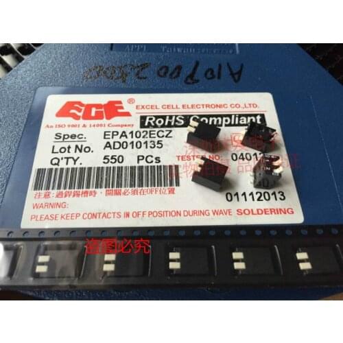 Original new 100% import EPA102ECZ keyboard side dial switch 2.54MM spacing SMD 2 bit 2P