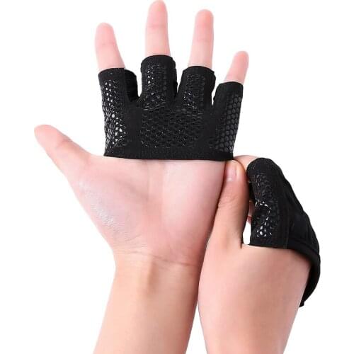 Gym Fitness Half Finger Gloves Dumbell Power Weight Lifting Crossfit Workout Gloves Men Women Bodybuilding Hand Protector Glove