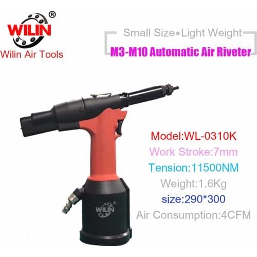 Pneumatic Tools Industrial Level Automatic Air Hydraulic Rivet Nut Tools M3-M10mm 0310K Riveter Reviting Machine Light Weight