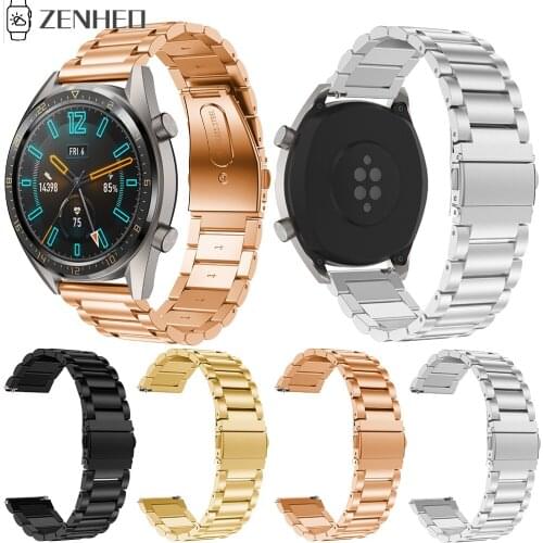 22mm Metal Bracelet Band For Huawei Watch GT Strap For Samsung Galaxy Watch 46mm/Gear S3 Frontier/Classic Smart Watch Band