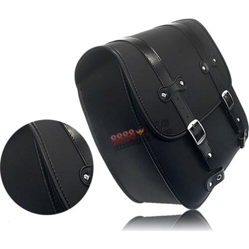 1 piece PU leather vintage scooter accessories cafe racer luggage moto tool pouch motorbike side bags retro motorcycle saddlebag