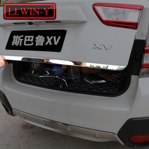 High-quality stainless steel Rear Trunk Door Handle Cover Tail Gate Trim Bezel Molding Styling for Subaru XV 2018 2019 2020