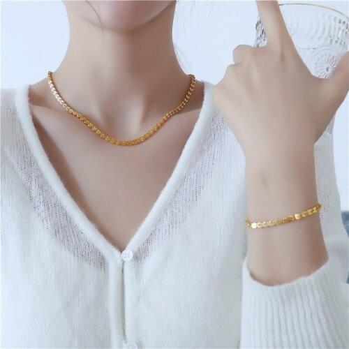 Fashion Peach Heart Fan-shaped Necklace Bracelet Sets Female Korean Phoenix Tail Diamond-shaped Choker Titanium Steel Jewelry