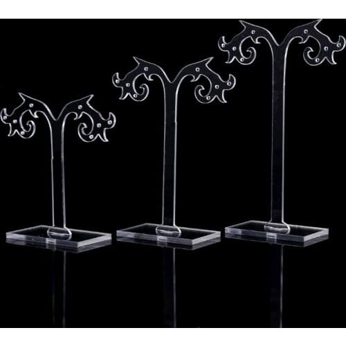 1 Set Earrings Shelf Display Rack Transparent Acrylic Showcase Jewelry Stand Holder Organizer Gifts Tree Shape Creative
