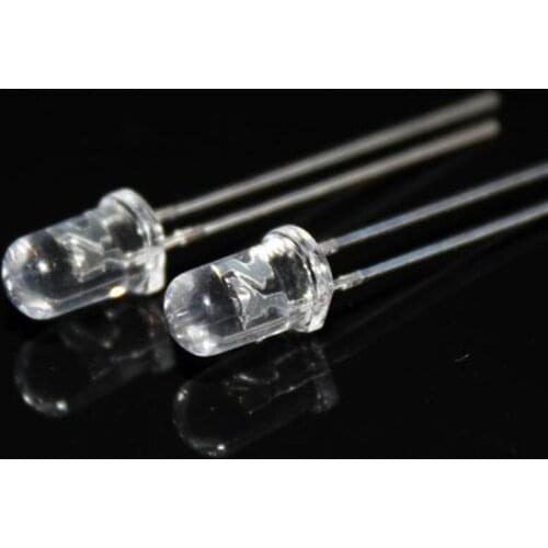 Lamp beads Infrared transmitting tube 940NM wave range 20 meters F5 5MM no light emission Photo sensitive diode 100pcs