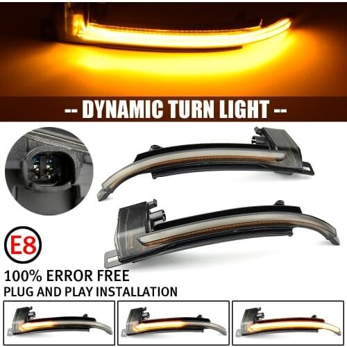 2pcs/lot Dynamic Turn Signal Light For Audi A3 8P A4 A5 B8 Q3 A6 C6 4F S6 8T LED Side Mirror Indicator Blinker S4 S5 S6 A8 D3