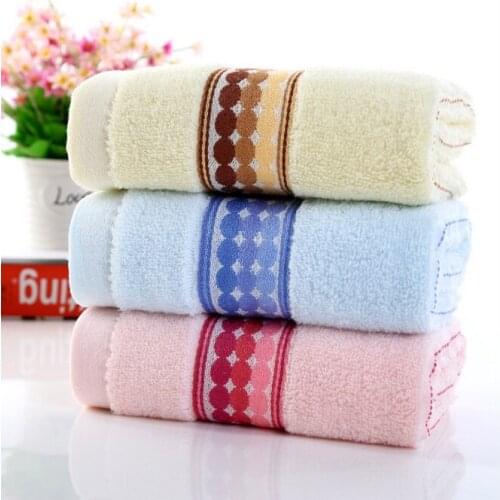 35*76cm 3-Pieces Embroidery Towel Set Cotton Towel 120GSM Simple Design Face Towel Bath Towel For Adults Washcloths