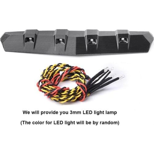 3D Print Front Top Cover D Type Defense Protection Cover for TRX4 Tactical GAX0086D RC Car Spare Parts with LED light