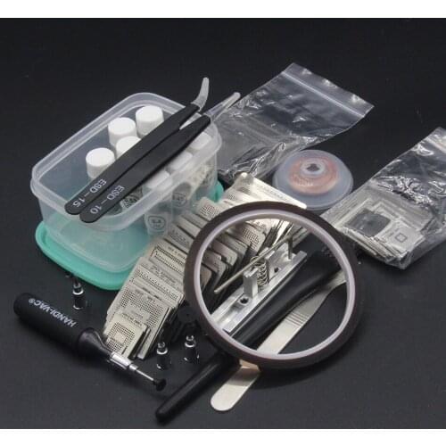 459pcs BGA Reballing Rework Directly Heat Stencils Template Reballing Station kit + 10pcs BGA Solder balls + Gifts