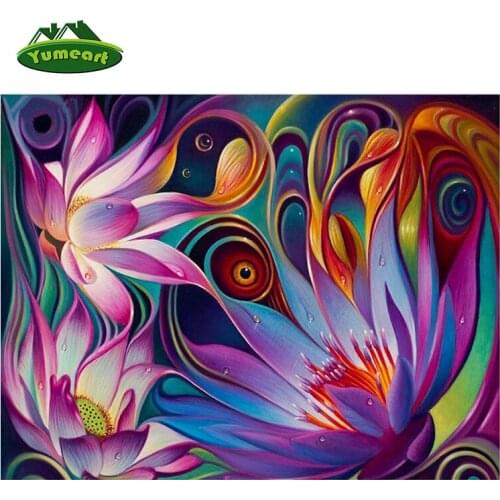 5D Needlework Diy Diamond Painting Cross Stitch Flower Mosaic Kit Diamond Embroidery Flower Print Drill Home Decor Fantasy