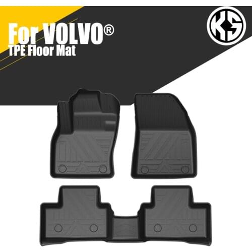 Car Floor Mats For Volvo XC90 7 S90 XC40 V60 XC60 S60 TPE Rubber Waterproof Non-Slip Fully Surrounded Floor Mat Refit