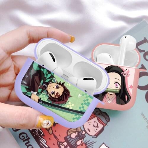 Cartoon Japan Anime Demon Slayer for Airpods 1/2 Earphone Cover Coque Soft Protector Fundas Airpods Pro Case Charging Box Bags