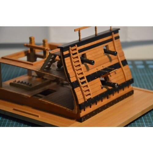 Wood ship kit lily 1/48 Double deck scene of ancient sailing ship kit deck gun model