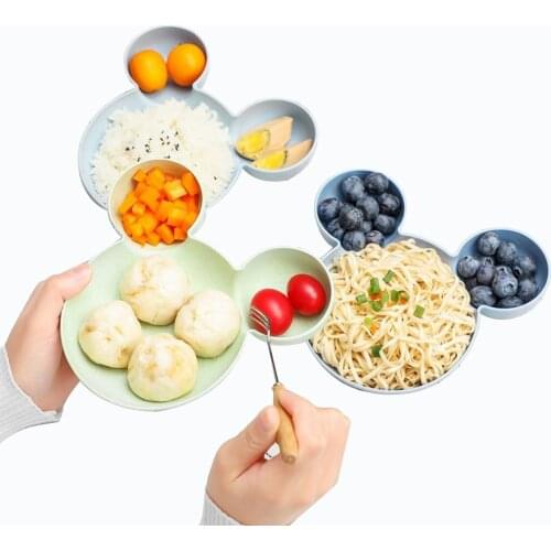 Baby Plate Cartoon Snack Plate Creative Dinnerware Cute Kids Bowl Children Tableware Household Breakfast Dinner Plate Kids Plate