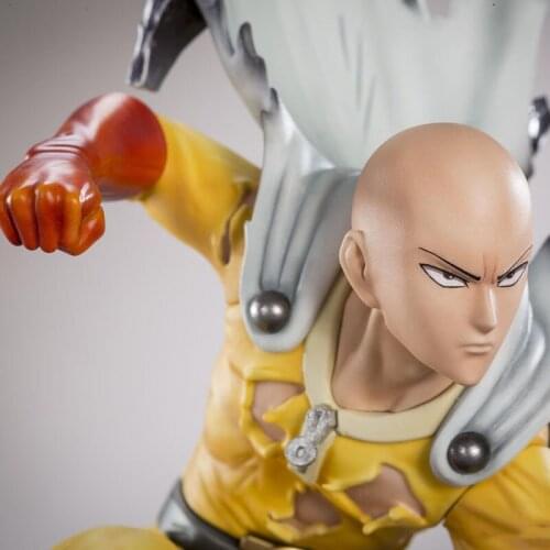 24CM Anime ONE PUNCH Saitama Figurine PVC Action Figure Replaceable Accessories Ornament Model Toy Movie Collection